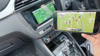 Mirror Touch with Wireless Carplay Adapter, Mirror & Watch Any APP on The Car Screen
