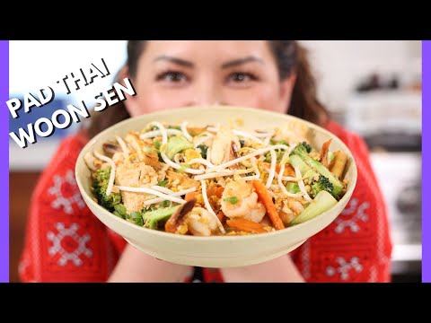 Pad Thai Woon Sen (Pad Thai with Clear Noodles) Easy Recipe | From Chef Nikky’s New Thai Cookbook!