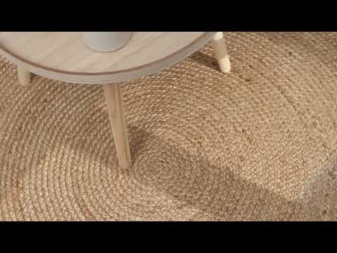 Tappeto di juta rotondo Jutta Iuta - Beige / Grigio marrone - Diametro: 200 cm