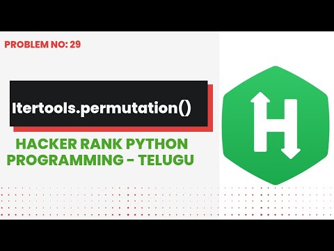 Itertools Permutations 29 Hackerrank Python Programming Telugu