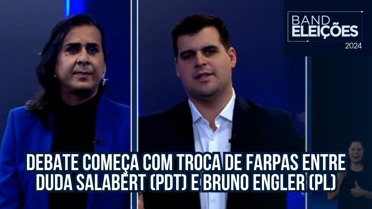 DEBATE COMEÇA COM TROCA DE FARPAS ENTRE DUDA SALABERT (PDT) E BRUNO ENGLER (PL)