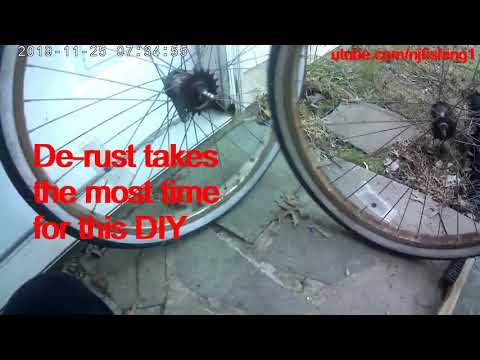 50 plus years old Murray bike - rusted and non-working (stuck crank arm, cannot pedal) - Part 3