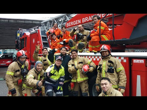 FIRE FIGHTING TRAINING IN BERGEN, NORWAY