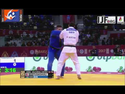 Judo Grand Slam Baku 2017 Final o100kg TUSHISHVILI Guram (GEO) vs. BOR Barna (HUN)