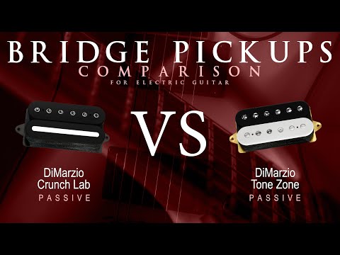 DiMarzio CRUNCH LAB vs TONE ZONE - Passive Bridge Guitar Pickup Comparison Tone Demo