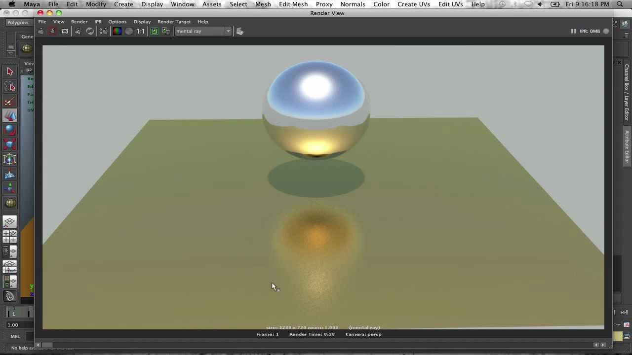 Mental Ray: Mia_Material_X & Physical Sun And Sky Node Maya 2012