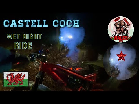 CASTELL COCH WET NIGHT RIDE MTB WALES , GHOST