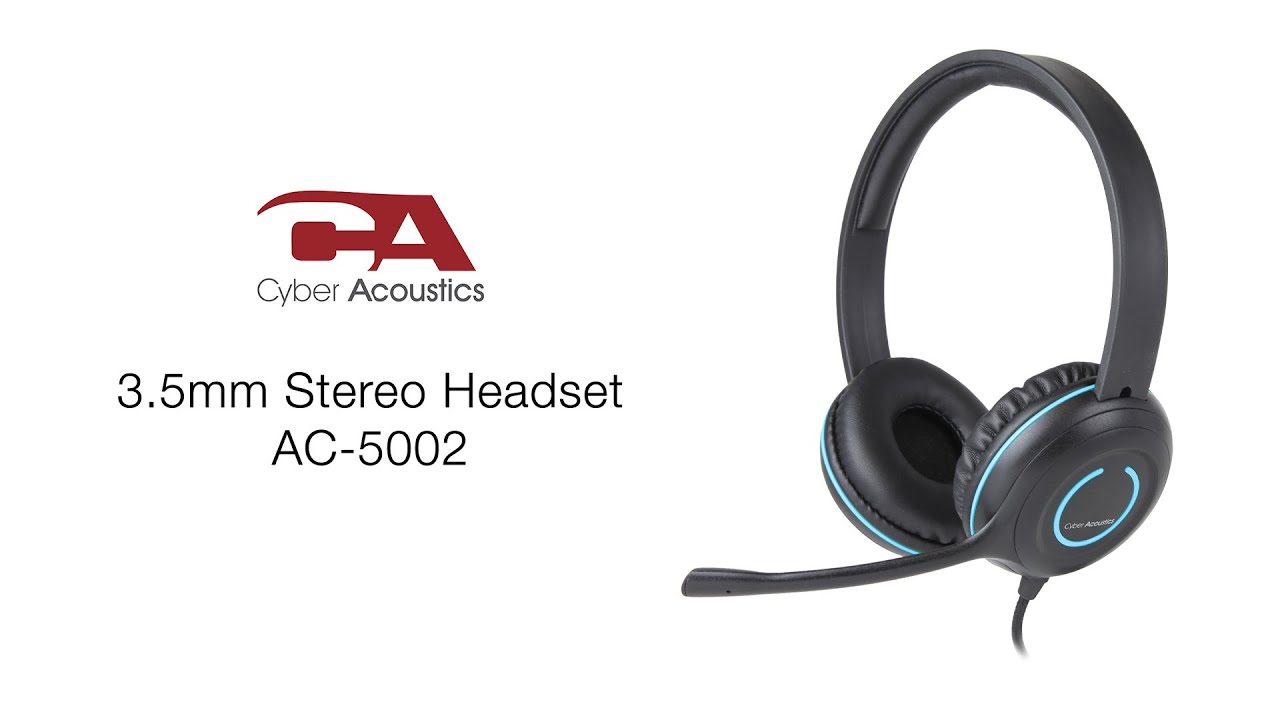 3.5mm Stereo Headset (AC-5002) | Cyber Acoustics