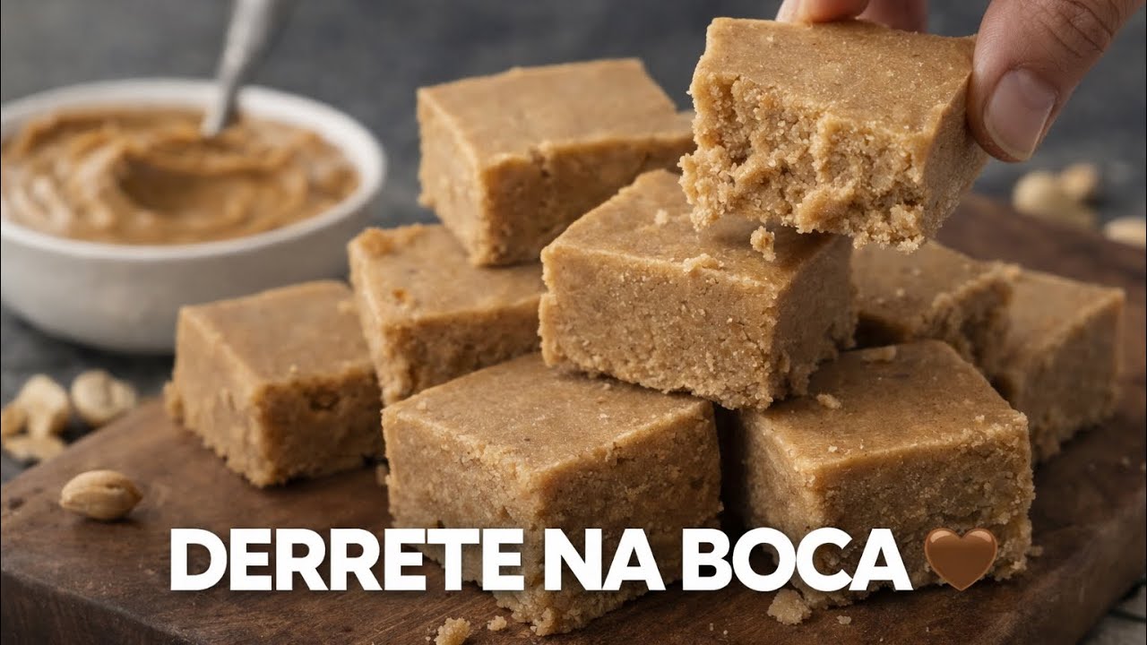 PAÇOCA de PASTA de AMENDOIM que DERRETE na BOCA : FÁCIL e RÁPIDO de fazer