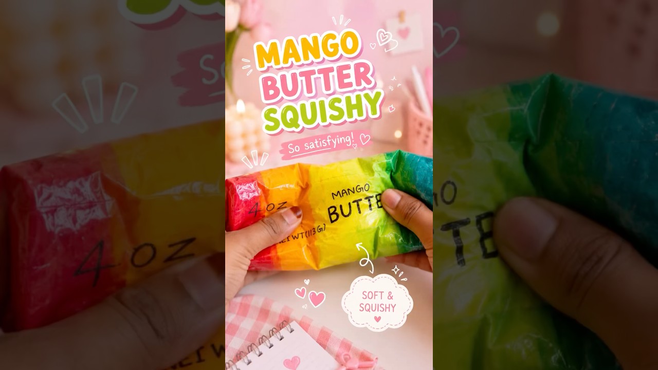 🎀✨Mango Butter Squishy 🥭💗 | So Satisfying to Squeeze! 😍|It’s meHana#Mangobutter#squishy#Shorts
