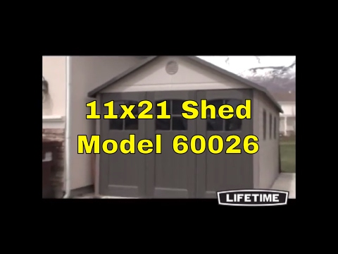 Lifetime Storage Building - 11 x 21 ft. Outdoor Garage Shed 60026
