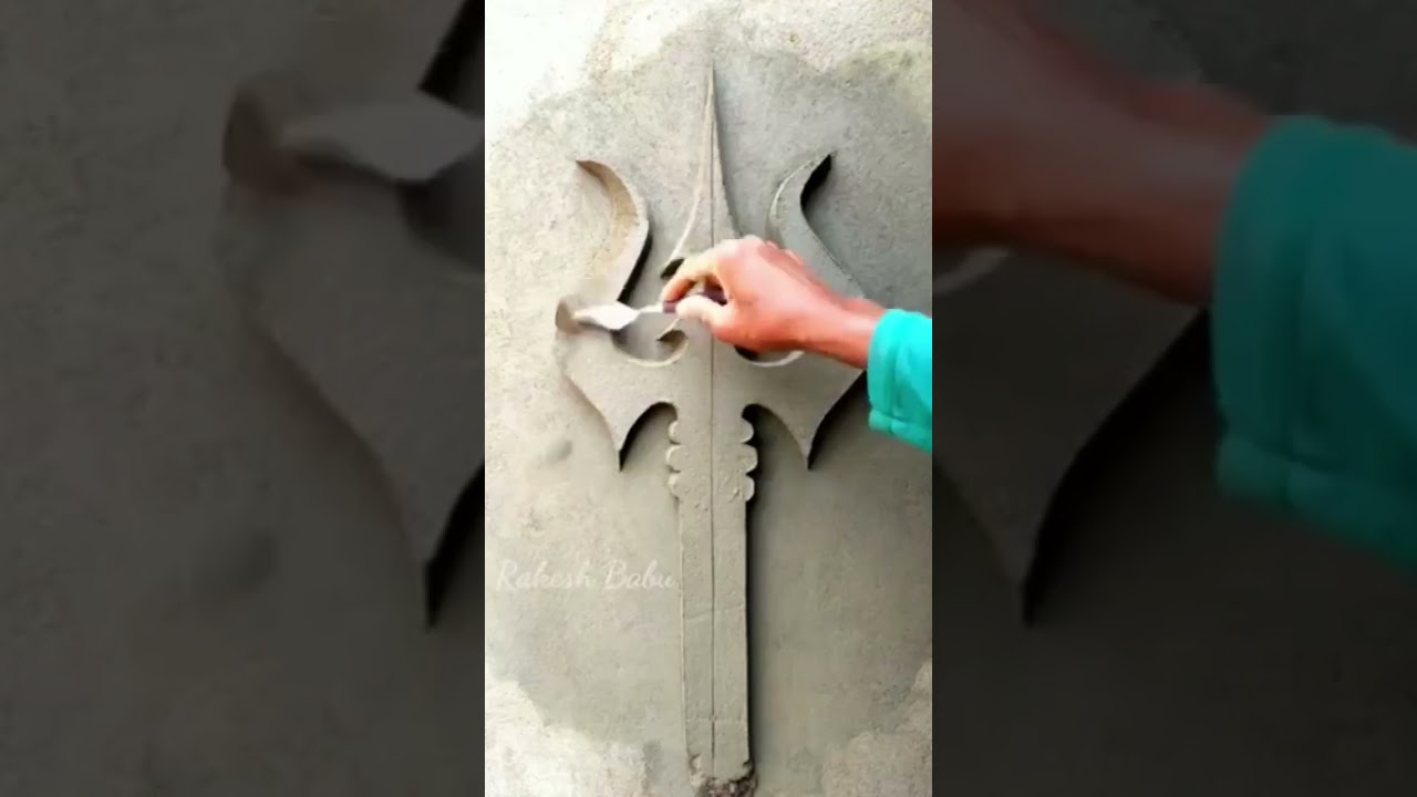 Har Har Mahadev Plaster Design #CGdharmendarmistiri #sorts #cgbuldingplasterrengakhar