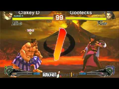 SSF4 AE: Clakey D (Honda/Ibuki) vs gootecks (Rose) - levelup (Round One Arcade)