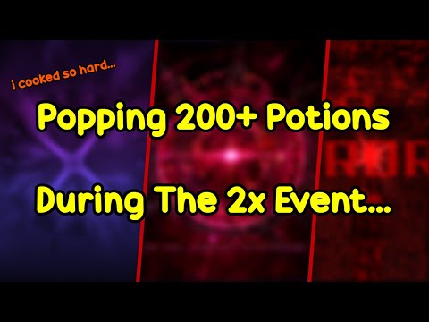 Popping *200+ Potions* With 2x Luck In Sol's RNG And Cooking INSANE Auras... (Roblox)