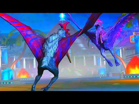 BOSS PHOENIX 44 VS PTERAQUETZAL VS CRYOLOBOURGIANIA | JURASSIC WORLD THE GAME