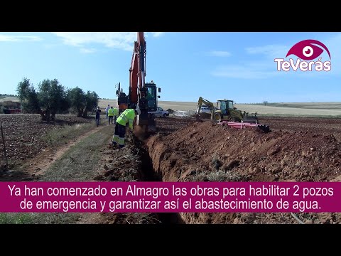 Comienzan las obras de conexi�n de dos pozos de emergencia a la red general de agua potable de Almagro y Bola�os 
