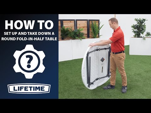 How to Set Up and Take Down Your Lifetime Round Fold-In-Half Table | Lifetime How To Video