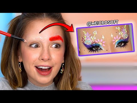 I won't miss my eyebrows lol | RECREATING INSTAGRAM MAKEUP #10
