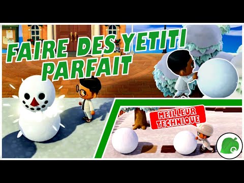Comment faire un BONHOMME de NEIGE PARFAIT (Tout savoir sur YETITI) - ACNH