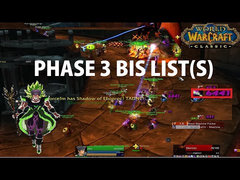 Warlock Phase 3 Blackwing Lair BIS! FOUR bis lists???