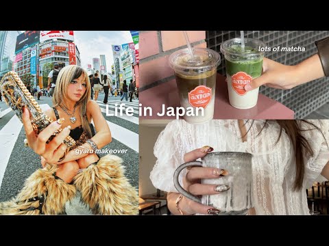 Living in Japan | gyaru makeover, matcha cafe hopping, shopping & fine dining course!