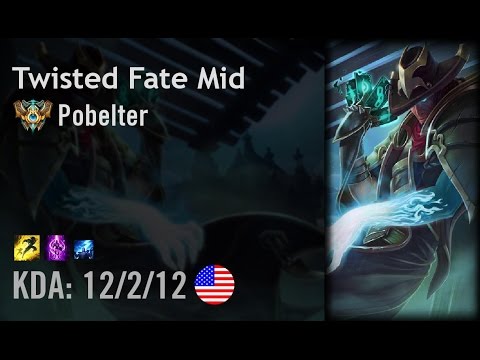 Twisted Fate Mid vs Lulu - Pobelter - NA Challenger Patch 6.10