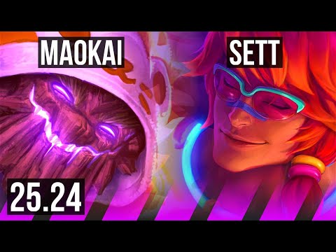 MAOKAI & Lucian vs SETT & Aphelios (SUP) | Good KDA: 2/1/9 | KR Master | 25.24
