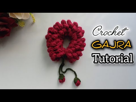 Crochet Gajra tutorial for beginners (Indian Floral Hair Garland) |Step-by-step DIY 