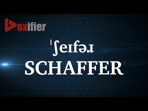 How to Pronunce Schaffer in English - Voxifier.com