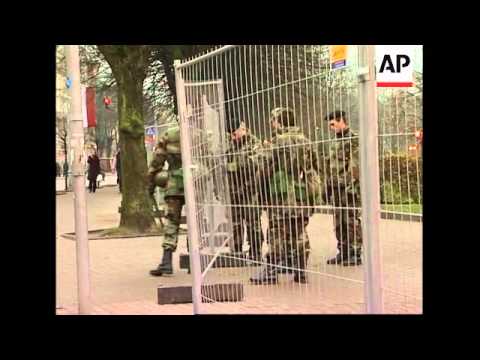 Empty streets, barricades, tanks at checkpoints for summit