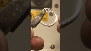 HOW TO RESIZE DIAMOND ENGAGEMENT RING. Using a laser welder to size up a platinum and diamond ring.