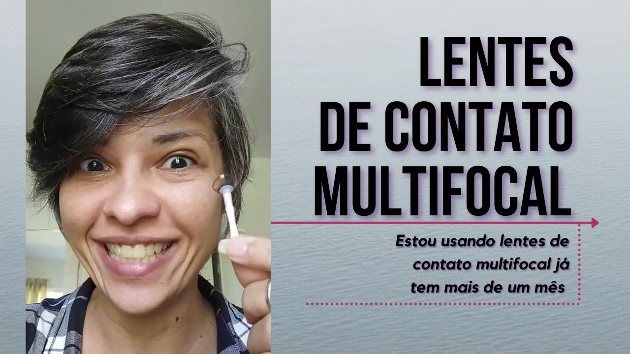 Lentes de contato multifocal e um Guedes para auxiliar no uso