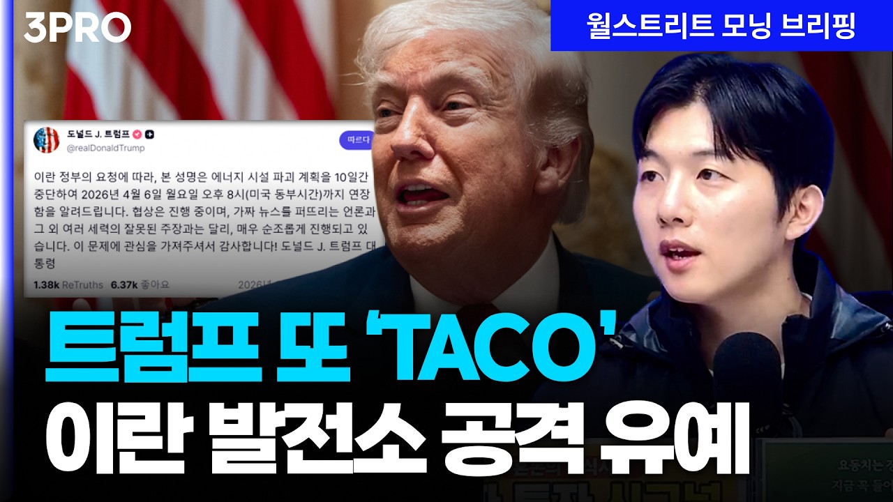 [26.03.27.시황] 트럼프 또 TACO, 이란 공격 유예 열흘 연장…’터보퀀트’ 등장에 마이크론 급락, 빠질 만큼 ?