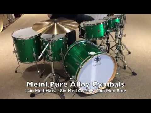 Sakae Trilogy in Green Sparkle at The Drum Shop, Tulsa, OK.