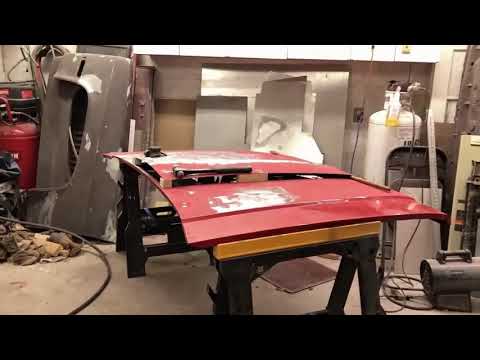How I converted a stock Chevy Square Body hood to a cowly. Part 1