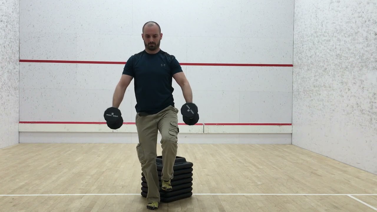 12. Single Leg Counterweight Box Squat (Front View)MOV