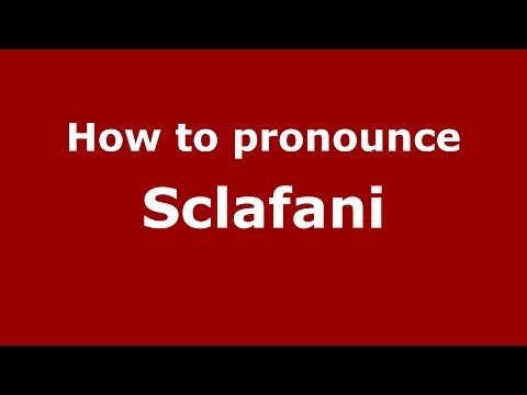 How to pronounce Sclafani (Italian/Italy) - PronounceNames.com