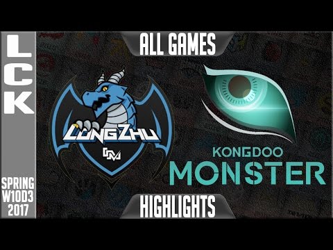 LongZhu Gaming vs Kongdoo Mosnter Highlights All Games - LCK W10D3 Spring 2017 LZ vs KDM All Games