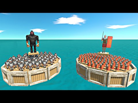 Romanus Coliseum Challenge | Wolverilla Family vs Romanus Army - Animal Revolt Battle Simulator