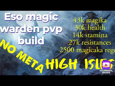 ESO Magicka Warden Pvp Build ( 2bars) NO META 43k max mag Broken Build you most try ICE STORM!!!
