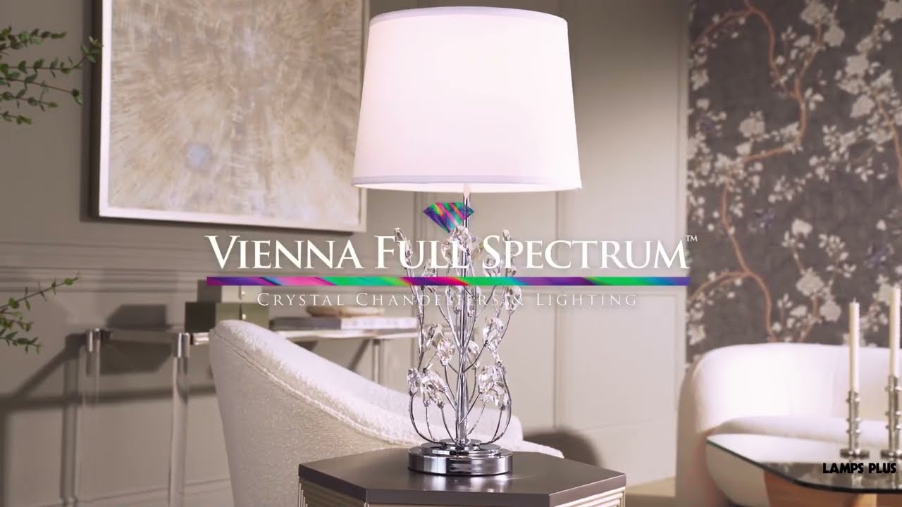 Video1 of Vienna Full Spectrum Zermatt 28" Crystal Vine Table Lamp