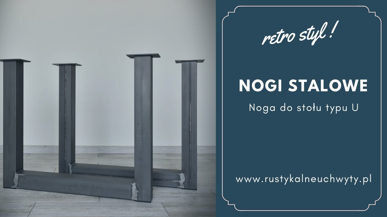 Noga do stołu typu U - do stołu masywnego, drewnianego, kuchennego