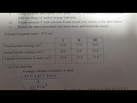FORM 3: TOPIC 2: MOLE: LESSON 26 (Direct Titration) | ADEN CHEMISTRY