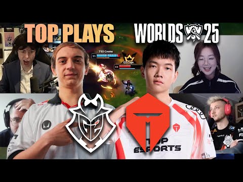 Streamers React to G2 vs TES - Caedrel, Ibai, Rekkles, Kitty - INSANE Plays WORLDS 2025 | lolrec