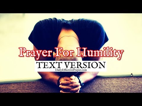 Prayer For Humility (Text Prayer - No Sound)