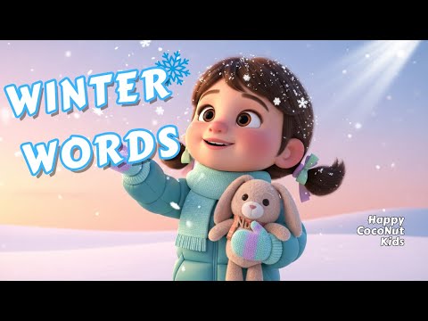 Winter Words for Kids❄️ Learn Winter Vocabulary (Slow & Easy Song) Nursery Rhymes & Kids Songs