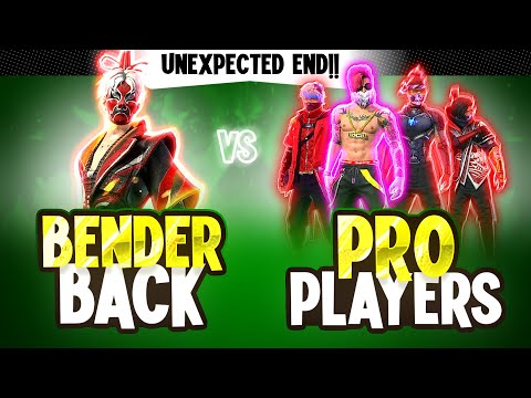 Overpower Bender Back Vs Real Pro players || Free Fire 1 Vs 4 Overpower Gameplay by 14 years Kid