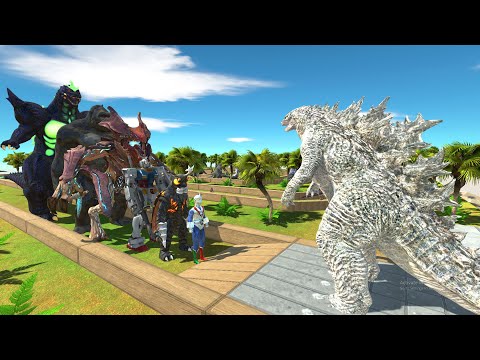 Godzilla White vs Super Godzilla DEATH RUN - Animal Revolt Battle Simulator