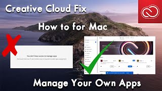How to Manage Your own Apps in Adobe Creative Cloud Fix for Mac