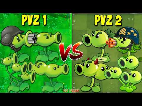 Team 4 PEA Plants Pvz 1 vs Pvz 2 - Who Will Win? - PvZ 2 Team Plant Vs Team Plant
